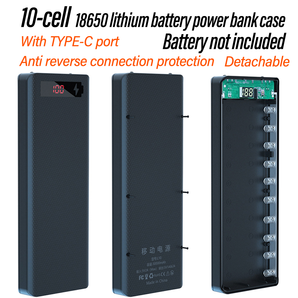 Diy Electronics Hobby - 10 Cell 18650 Detachable Solder-Free DIY