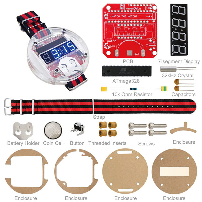 Single Chip LED Kit Clock DIY  - Arduino Diy Electronics 评论和价格