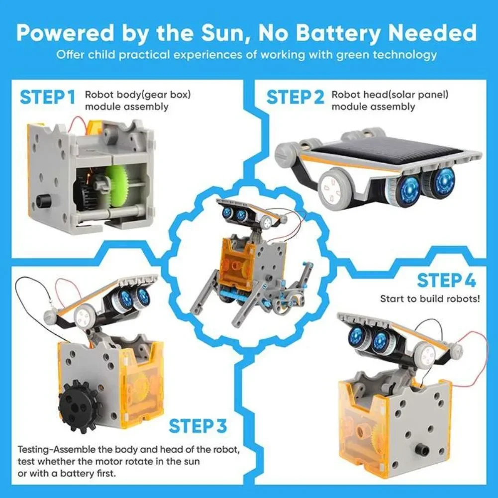 13 in 1 Solar Powered Robot Sc - Diy Electronics Project 评论和价格